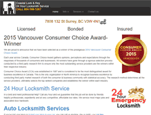 Tablet Screenshot of coastallocksmiths.com